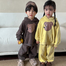 Load image into Gallery viewer, Q83230TG- Spring and Autumn Hooded Sports Plus Velvet Sweater + Trousers Two-piece Set