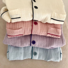 Load image into Gallery viewer, CJ250377JG-Spring and autumn pure cotton gauze long-sleeved home suit