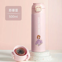 Load image into Gallery viewer, 6145AC-Cartoon 316 stainless steel portable and shatterproof children's bouncing thermos cup