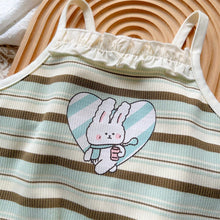 Load image into Gallery viewer, 24028019LS-Summer striped sling triangle bodysuit