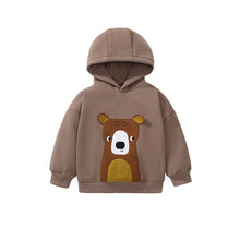 Load image into Gallery viewer, HC1104SE-Little maven long-sleeved bear plush hooded jacket