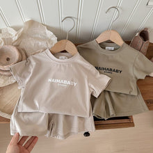 將圖片載入圖庫檢視器 6139TG-夏款男女童印花寬鬆休閒套裝【許願款】