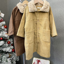 Load image into Gallery viewer, D83127SE-Autumn and winter children's corduroy mid-length plus velvet coat