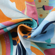 Load image into Gallery viewer, 92104SE-Summer European and American small and medium-sized colorful flower casual round neck top