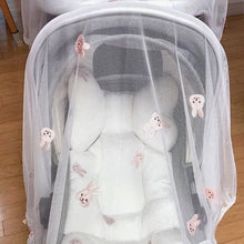 Load image into Gallery viewer, YT040AC-INS Children's stroller mosquito net cartoon embroidery bear rabbit tiger yarn cover free installation baby mesh mosquito cover