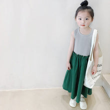 Load image into Gallery viewer, 22001PCW-Japanese style spring and summer long swing vest dress parent-child outfit