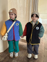 Load image into Gallery viewer, D83396SE-Winter children's contrast color thick down cotton mid-length bread coat