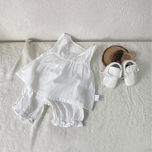 Load image into Gallery viewer, Y8407TG-Summer sleeveless breathable cotton skirt top + jacquard bloomers suit