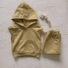 Load image into Gallery viewer, Y8373TG-Hooded Girls Vest + Straight Pants Casual Set