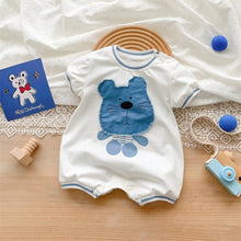 Load image into Gallery viewer, 2402310LS-Summer Korean style cartoon patch bear short-sleeved climbing clothes