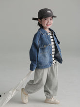 Load image into Gallery viewer, <Taiwan Pavilion> BB2343SE-Autumn Japanese Boys and Girls Casual Loose Denim Jacket