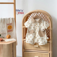 Load image into Gallery viewer, 2402660LS-Summer thin cartoon pocket bear shirt short-sleeved climbing clothes