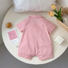 Load image into Gallery viewer, 2402254LS-Summer short-sleeved shirt half-sleeved bear crawling suit