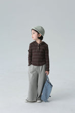 Load image into Gallery viewer, BB2445PCW-Autumn children's long-sleeved Japanese style boys and girls striped hooded parent-child tops