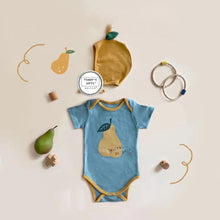 將圖片載入圖庫檢視器 24030414LS-夏季寶寶梨子印花連身哈衣+帽