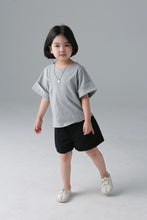 Load image into Gallery viewer, BB-2402SE-Japanese style spring and summer boys and girls wide cuffs short-sleeved T-shirt parent-child wear