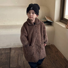 Load image into Gallery viewer, D83536SE-Children's imitation rabbit fur coat girls fur 2023 new autumn and winter boys' clothing mid-length baby coat
