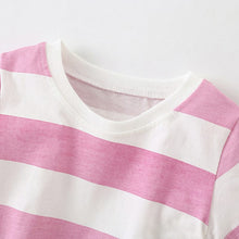 Load image into Gallery viewer, 92115SE-Summer striped short-sleeved round-neck casual T
