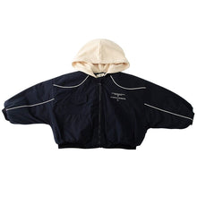 Load image into Gallery viewer, D83269SE-Winter velvet and thickened girls' color matching hooded warm jacket