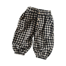 Load image into Gallery viewer, 2119PA-Spring and summer plaid casual loose wide-leg cropped trousers