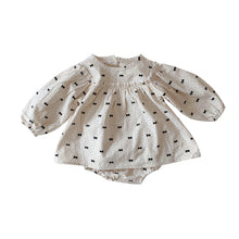 Load image into Gallery viewer, K2132TG-Long-sleeved two-piece baby girl polka dot baby bodysuit