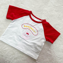 Load image into Gallery viewer, 53112SE-Small and medium-sized children's color-blocked animal print short-sleeved top