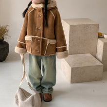 Load image into Gallery viewer, 2023D120SE-冬款美拉德連帽加厚皮毛外套