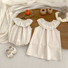 將圖片載入圖庫檢視器 62216DS-夏季花邊領無袖包屁衣&連身裙