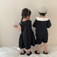 Load image into Gallery viewer, C85216TG-Summer Boys' Suit Girls' Dress Brother and Sister Outfit