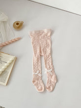 將圖片載入圖庫檢視器 W020AC-夏日褲蝴蝶結網眼褲襪