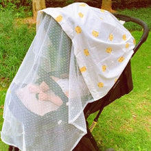 Load image into Gallery viewer, YT040AC-INS Children's stroller mosquito net cartoon embroidery bear rabbit tiger yarn cover free installation baby mesh mosquito cover