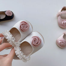 Load image into Gallery viewer, X917AC-Korean imitation silk rose soft sole toddler shoes