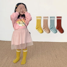 Load image into Gallery viewer, ZT37AC-Children's socks spring and autumn boys and girls mid-tube socks baby non-slip floor socks baby long socks princess socks