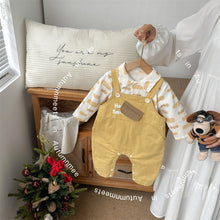 Load image into Gallery viewer, 2519013TG- 秋季韓版嬰幼兒休閒帥氣襯衫吊帶褲【兩件套】