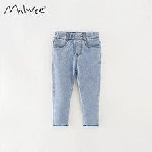 Load image into Gallery viewer, 7906PA-malwee Spring and Autumn European and American children's denim solid color trousers