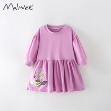 Load image into Gallery viewer, 8904DS-Autumn European and American children's long-sleeved floral dress