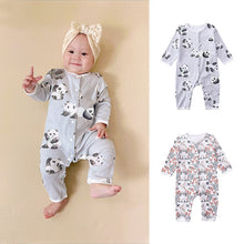 Load image into Gallery viewer, D23228LS-Autumn long-sleeved pure cotton button-down romper