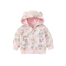 Load image into Gallery viewer, 8011SE- Spring and Autumn European and American Children's Cartoon Printed Hooded Jacket