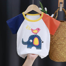 Load image into Gallery viewer, IDX40SE-Summer pure cotton round neck multi-image short-sleeved top