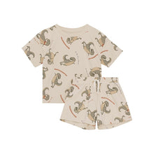 Load image into Gallery viewer, D24340TG-Summer cotton dinosaur animal short-sleeved top + shorts two-piece set