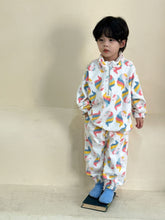 Load image into Gallery viewer, D83570TG-Sports style children's fleece sweatshirt suit