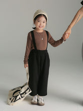 將圖片載入圖庫檢視器 BB2334PCW-秋季日系親子裝男女童闊腿休閒吊帶褲