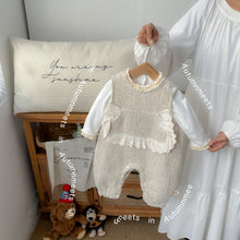 Load image into Gallery viewer, M2514041TG-秋季女童花荷葉花邊上衣&背心連體長褲