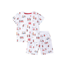 Load image into Gallery viewer, 8359TG-malwee summer casual printed round neck boy two-piece suit