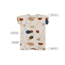 Load image into Gallery viewer, D24351LS-Summer sleeveless cotton graffiti bodysuit & short-sleeved top