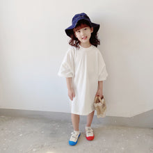 Load image into Gallery viewer, <Taiwan Pavilion> BB-2106DS-BOBOKIDS Spring and Summer New Children's Clothing Japanese Style Boys and Girls Solid Color Short Sleeve Neutral Wide Version Long T (A2)