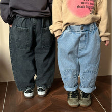 Load image into Gallery viewer, C85101PA-Casual children's loose patch denim trousers