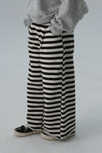 Load image into Gallery viewer, <Taiwan Pavilion> BB2446PCW-Autumn Japanese-style raw-edge knitted striped parent-child wide pants