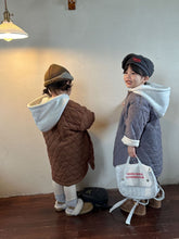 Load image into Gallery viewer, D83390SE-Winter plus velvet thickened medium-length diamond pattern hooded coat