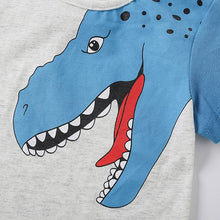 Load image into Gallery viewer, 92100SE-Summer Dinosaur Round Neck Short Sleeve Top